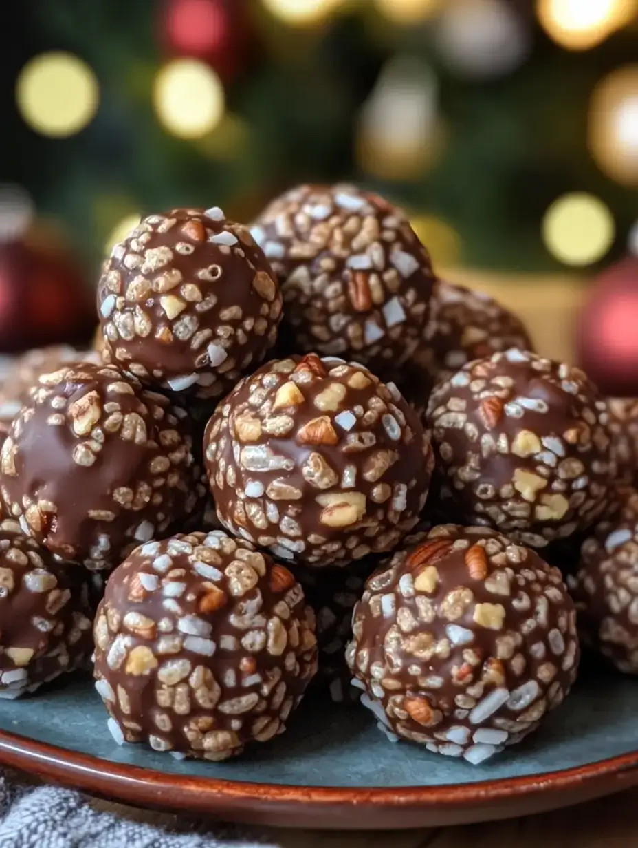 Christmas Chocolate Rice Krispie Balls