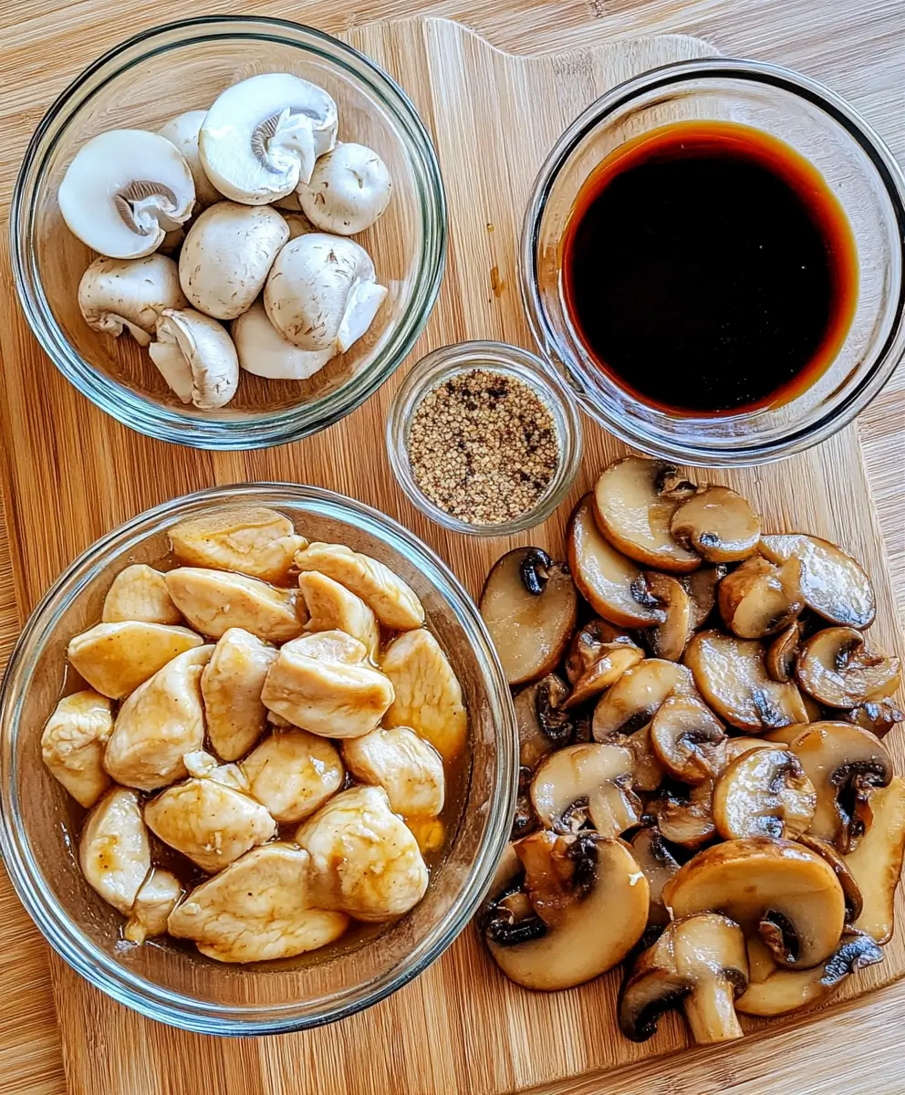 Black Pepper Chicken with Mushrooms Ingredients Black Pepper Chicken with Mushrooms Ingredients