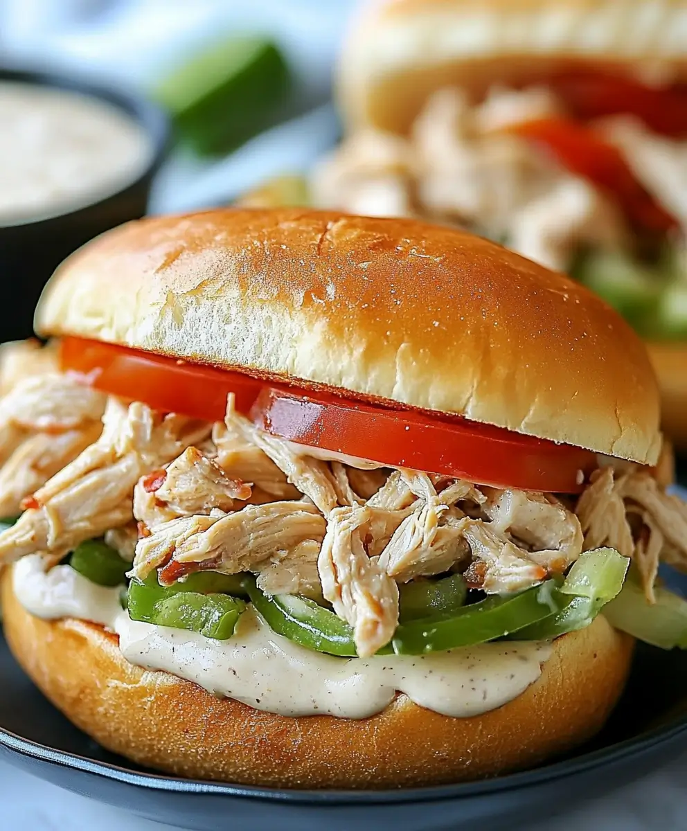 Slow Cooker Chicken Philly Sandwiches 1 Slow Cooker Chicken Philly Sandwiches 1
