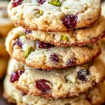 Cranberry Pistachio Shortbread Cookies