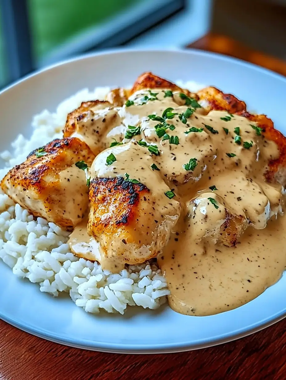 Creamy Smothered Chicken and Rice