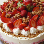 how to make Berrylicious Strawberry Crunch Cheesecake