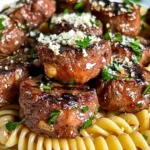 Steak Bites and Rotini in Garlic Parmesan Sauce recipe