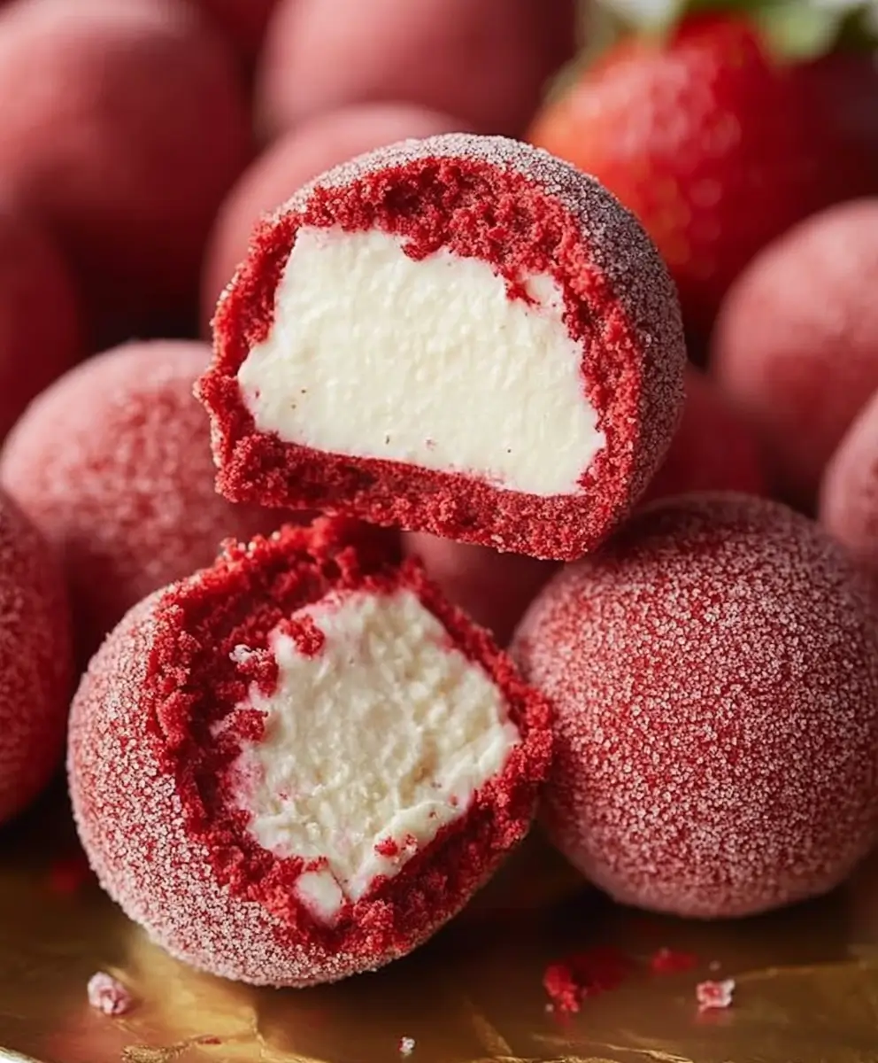 Strawberry Velvet Cheesecake Truffles Bites of Bliss 