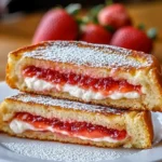 Fried Strawberry Cheesecake Sandwiches
