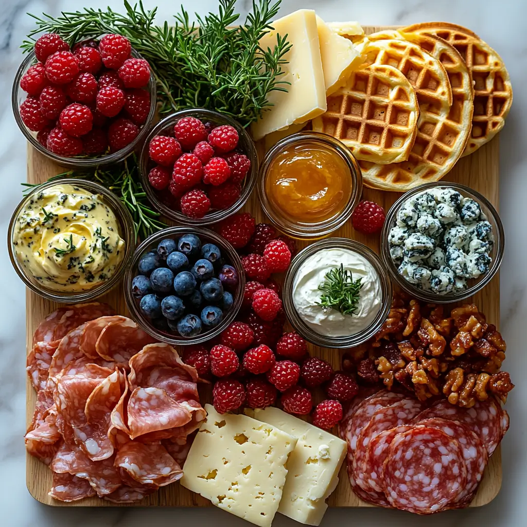 breakfast-board-ingredients-preparation Breakfast charcuterie board ingredients laid out for assembly