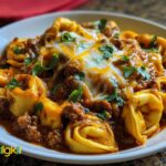 Cheesy Beef Enchilada Tortellini