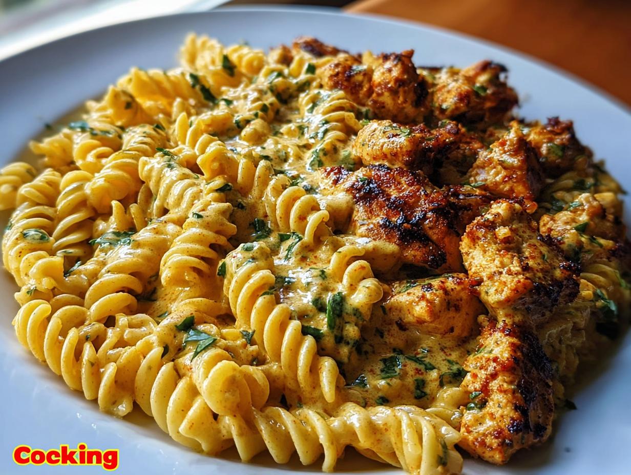 Savory Creamy Parmesan Rotini Cajun Perfection - Creamy Parmesan Rotini Cajun - main visual representation