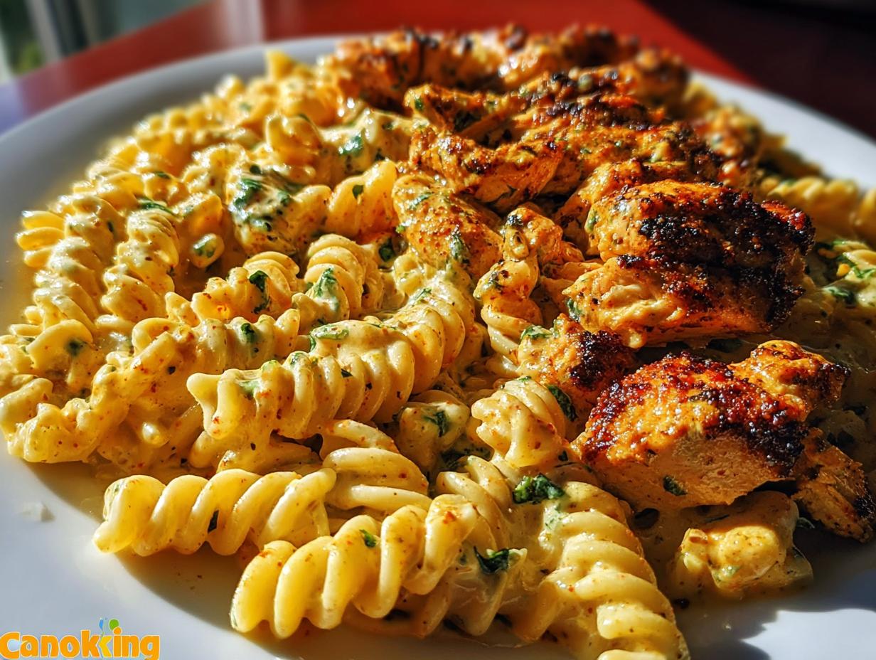 Savory Creamy Parmesan Rotini Cajun Perfection - Creamy Parmesan Rotini Cajun - additional detail