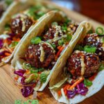 Korean Bbq Meatball Tacos