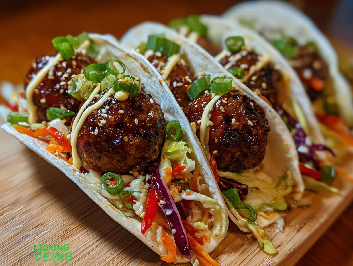 Korean BBQ Meatball Tacos: Quick, Savory Delight - Korean Bbq Meatball Tacos - additional detail