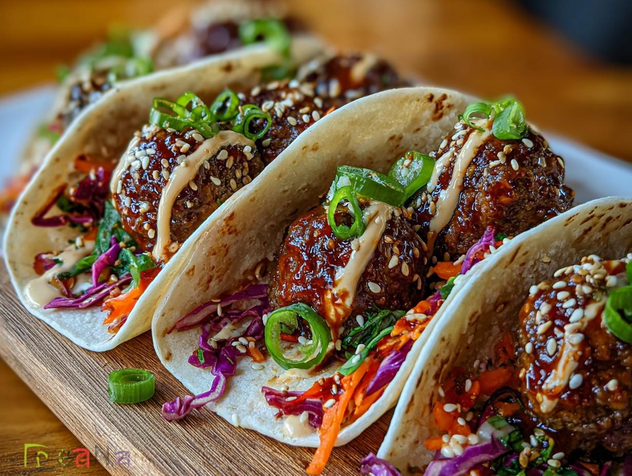Korean BBQ Meatball Tacos: Quick, Savory Delight - Korean Bbq Meatball Tacos - additional detail