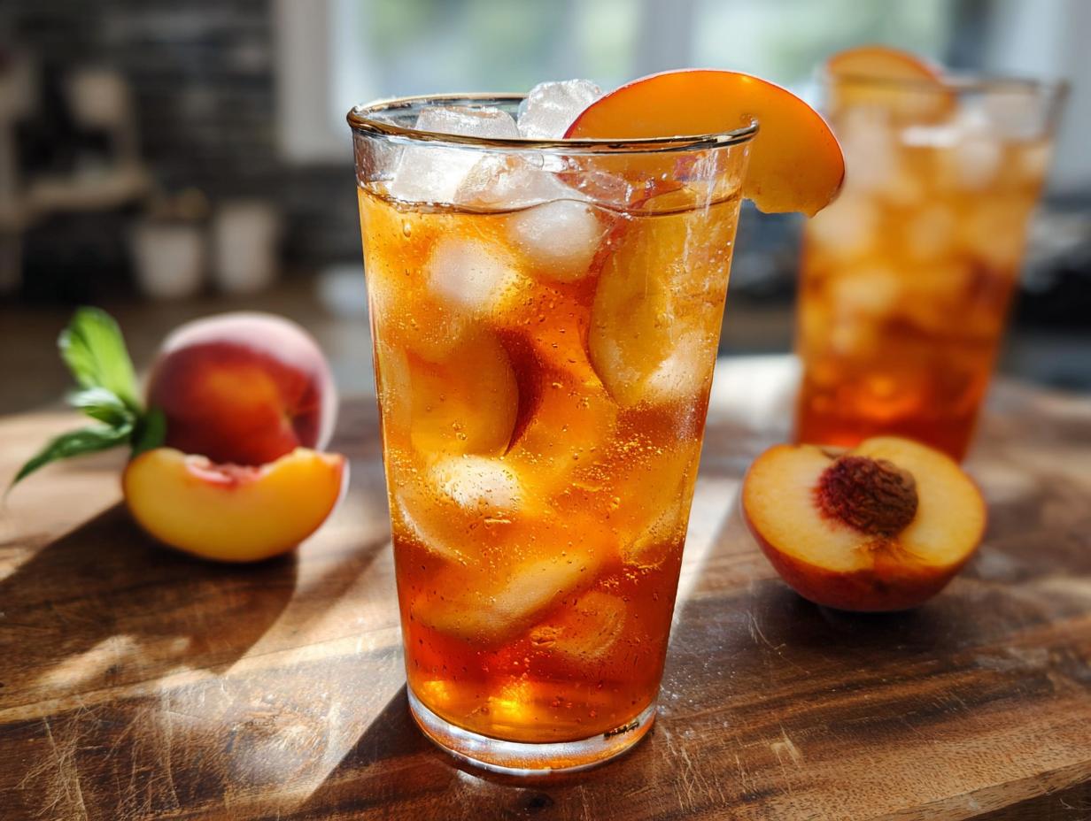 Refreshing Peach Iced Tea