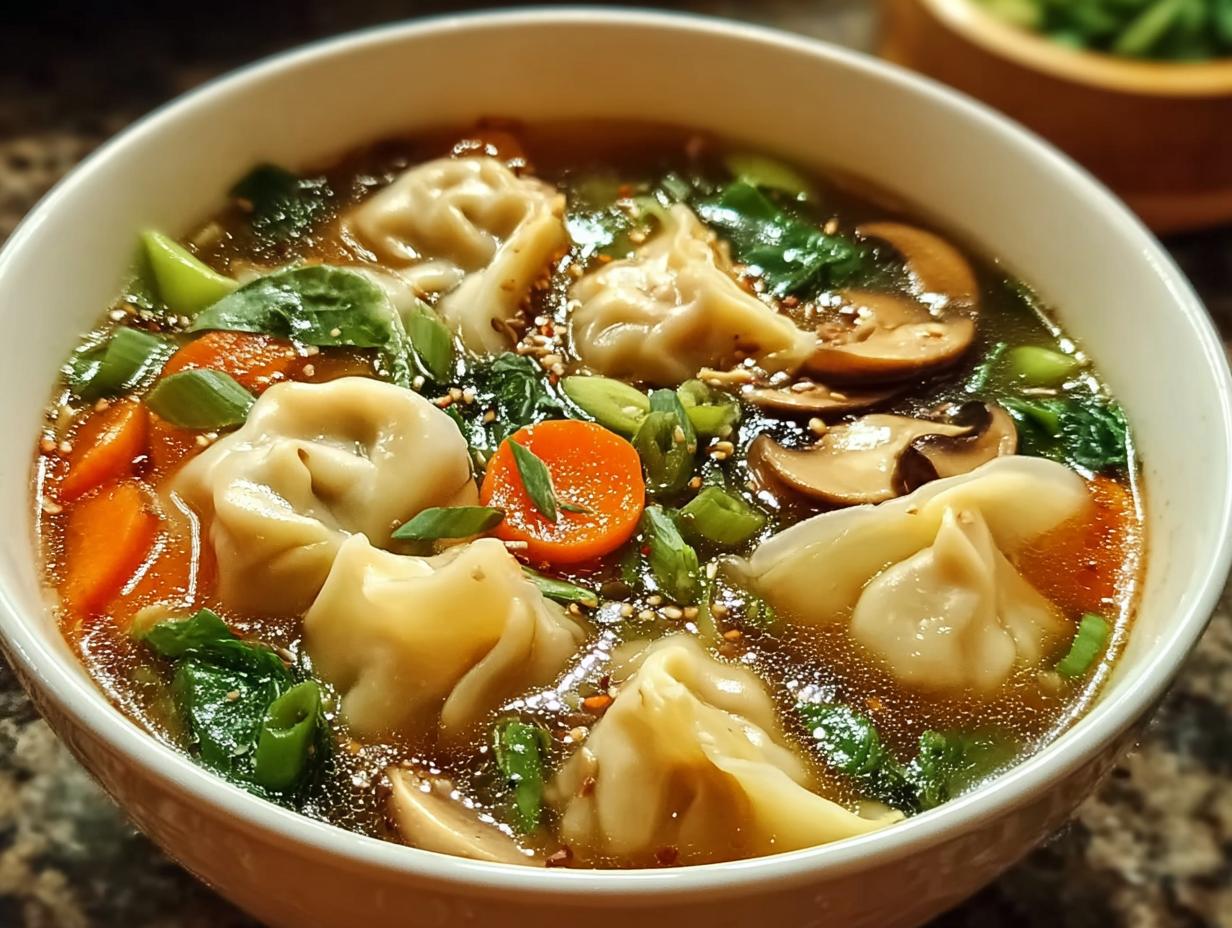 Asian Dumpling Potsticker Soup