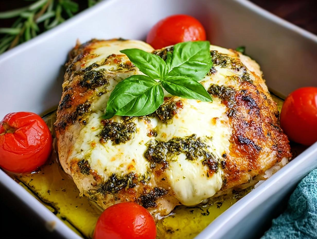 Baked Pesto Mozzarella Chicken: Easy 30-Min Dinner - Baked Pesto Mozzarella Chicken - additional detail
