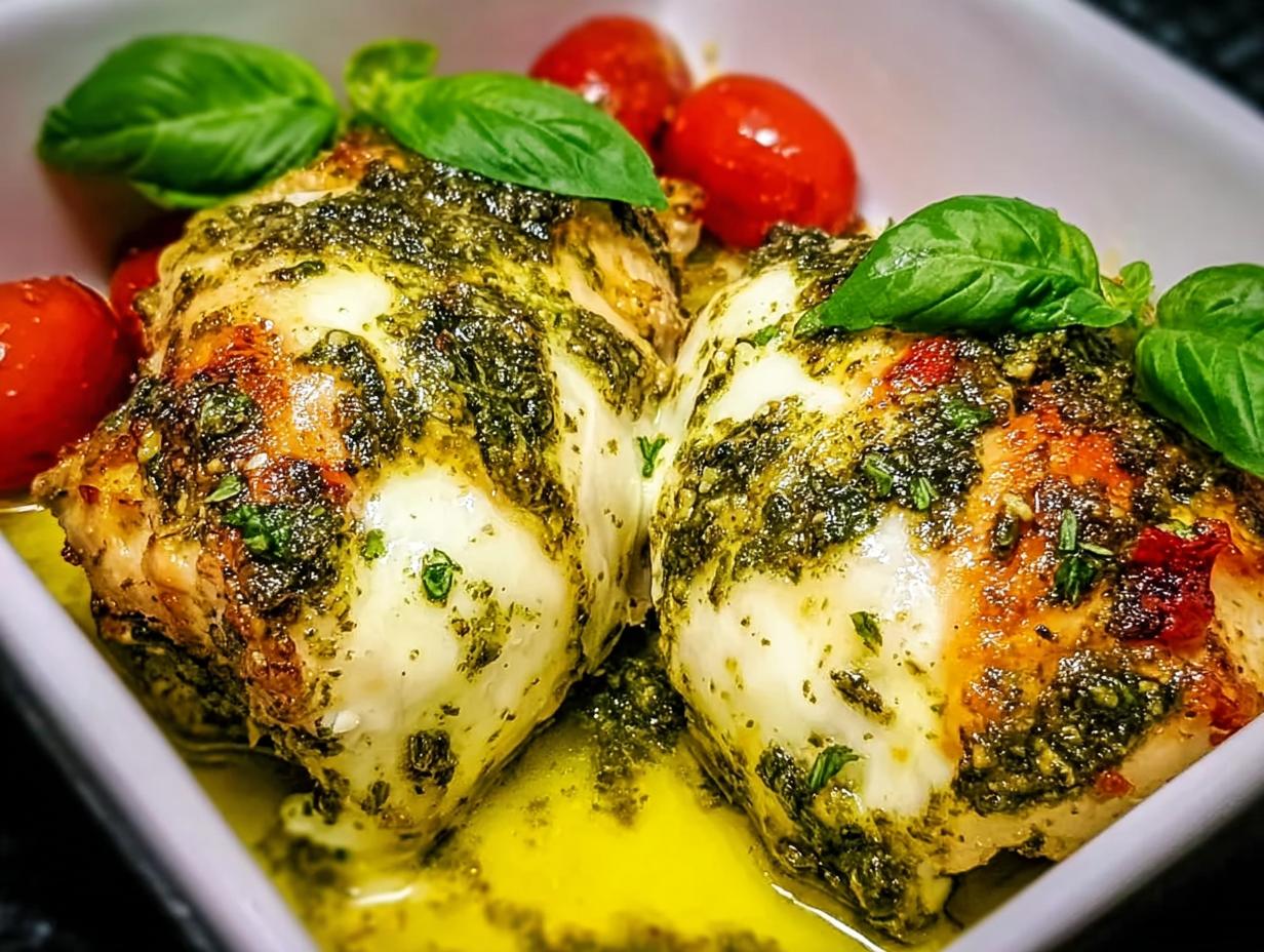 Baked Pesto Mozzarella Chicken: Easy 30-Min Dinner - Baked Pesto Mozzarella Chicken - additional detail