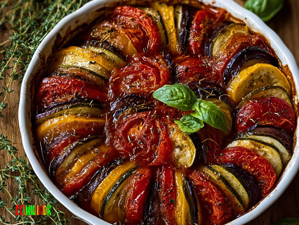 Baked Ratatouille Tomatoes Zucchini