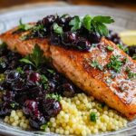 Blueberry Glazed Salmon Lemon