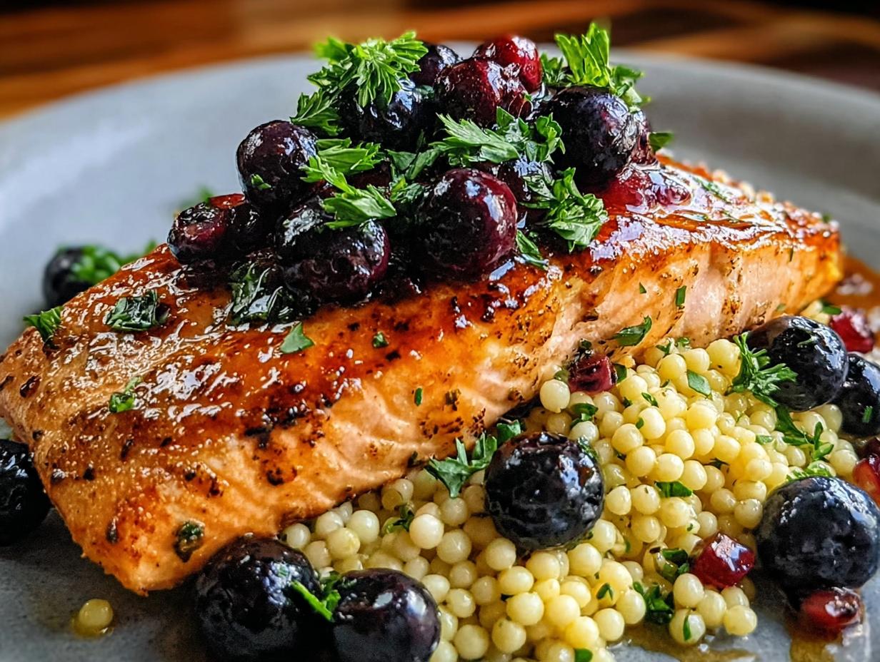 Blueberry Glazed Salmon Lemon: 7 Minutes to Amazing - Blueberry Glazed Salmon Lemon - additional detail