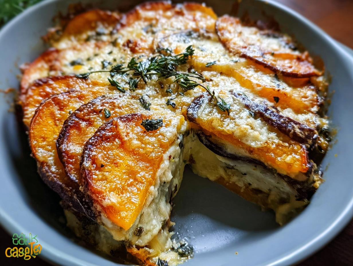 Magical Cheesy Root Veggie Gratin for Comfort - Cheesy Root Veggie Gratin - additional detail