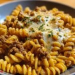 Cheesy Rotini Pasta Garlic