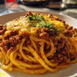 Creamy Cajun Beef Spaghetti