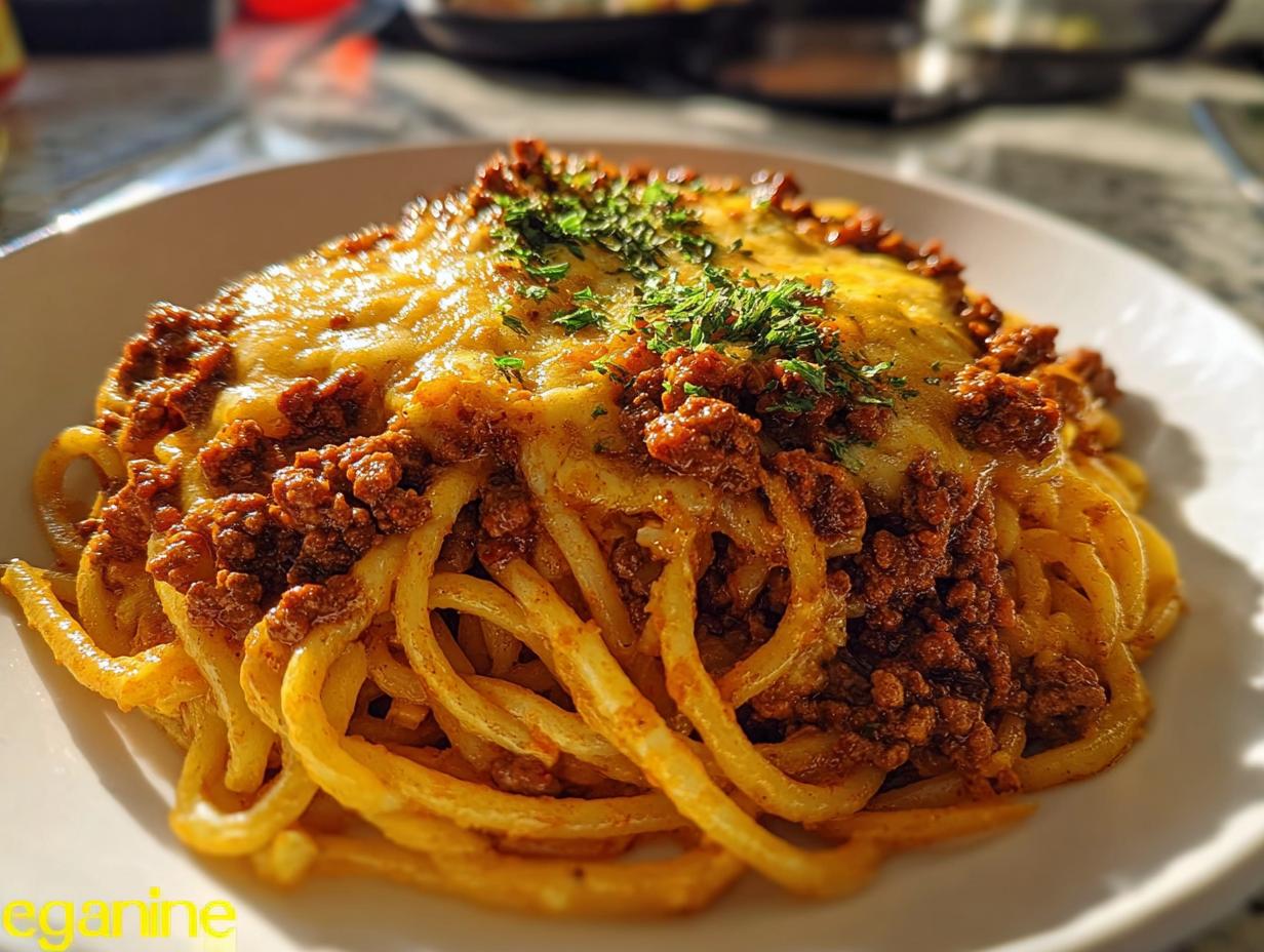 Creamy Cajun Beef Spaghetti