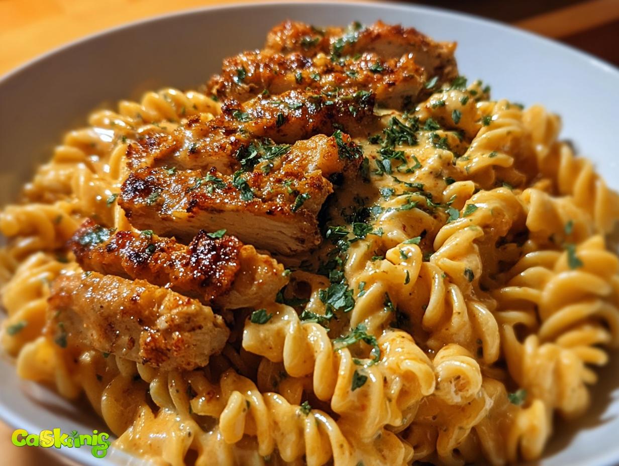 Amazing Creamy Cajun Chicken Rotini Recipe - Creamy Cajun Chicken Rotini - additional detail