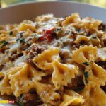 Creamy Ground Beef Bowtie