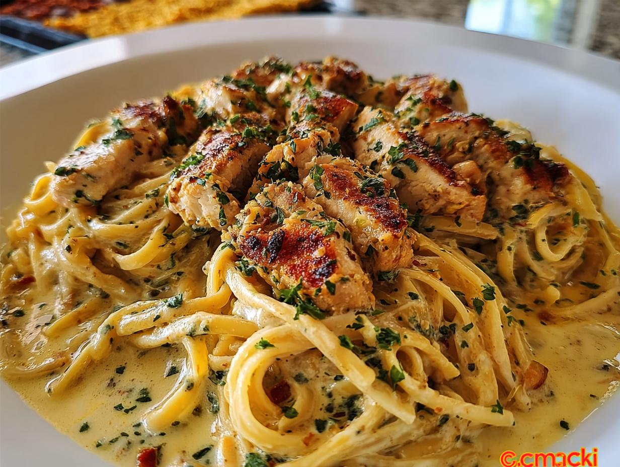 Creamy Mozzarella Chicken Linguine: 1 Amazing Dish - Creamy Mozzarella Chicken Linguine - additional detail