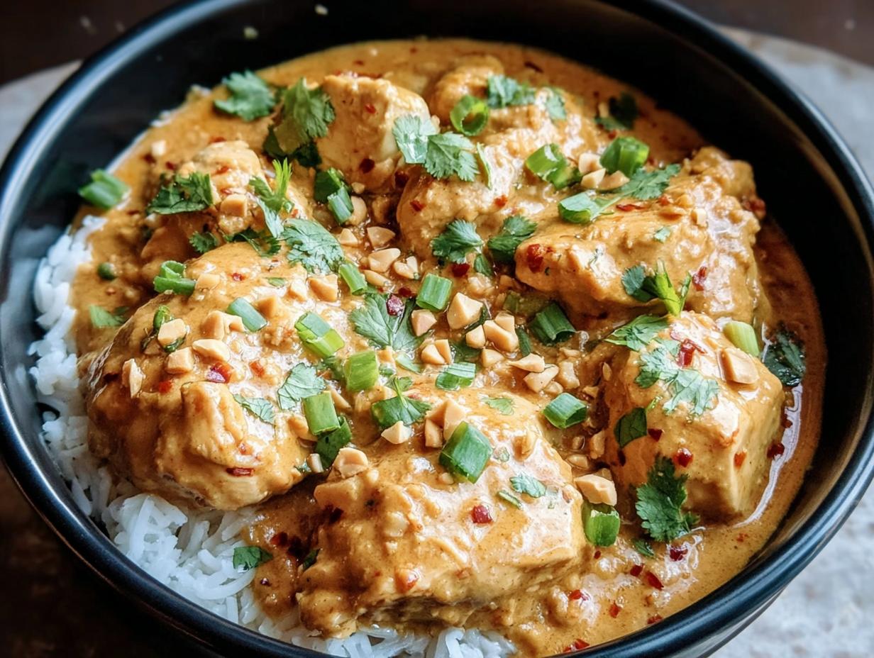 Crockpot Thai Peanut Chicken