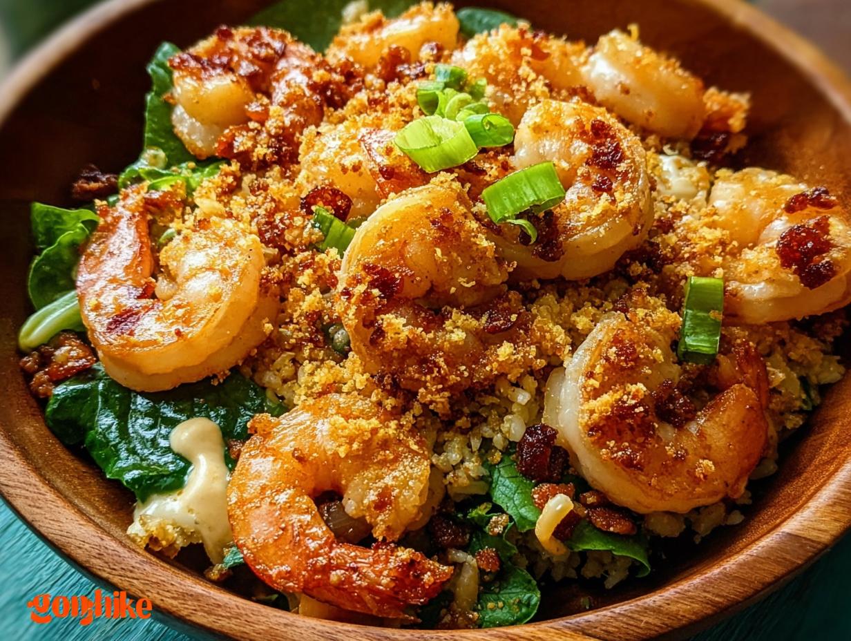 Garlic Shrimp Salad Crispy: 1 Amazing Bowl - Garlic Shrimp Salad Crispy - additional detail