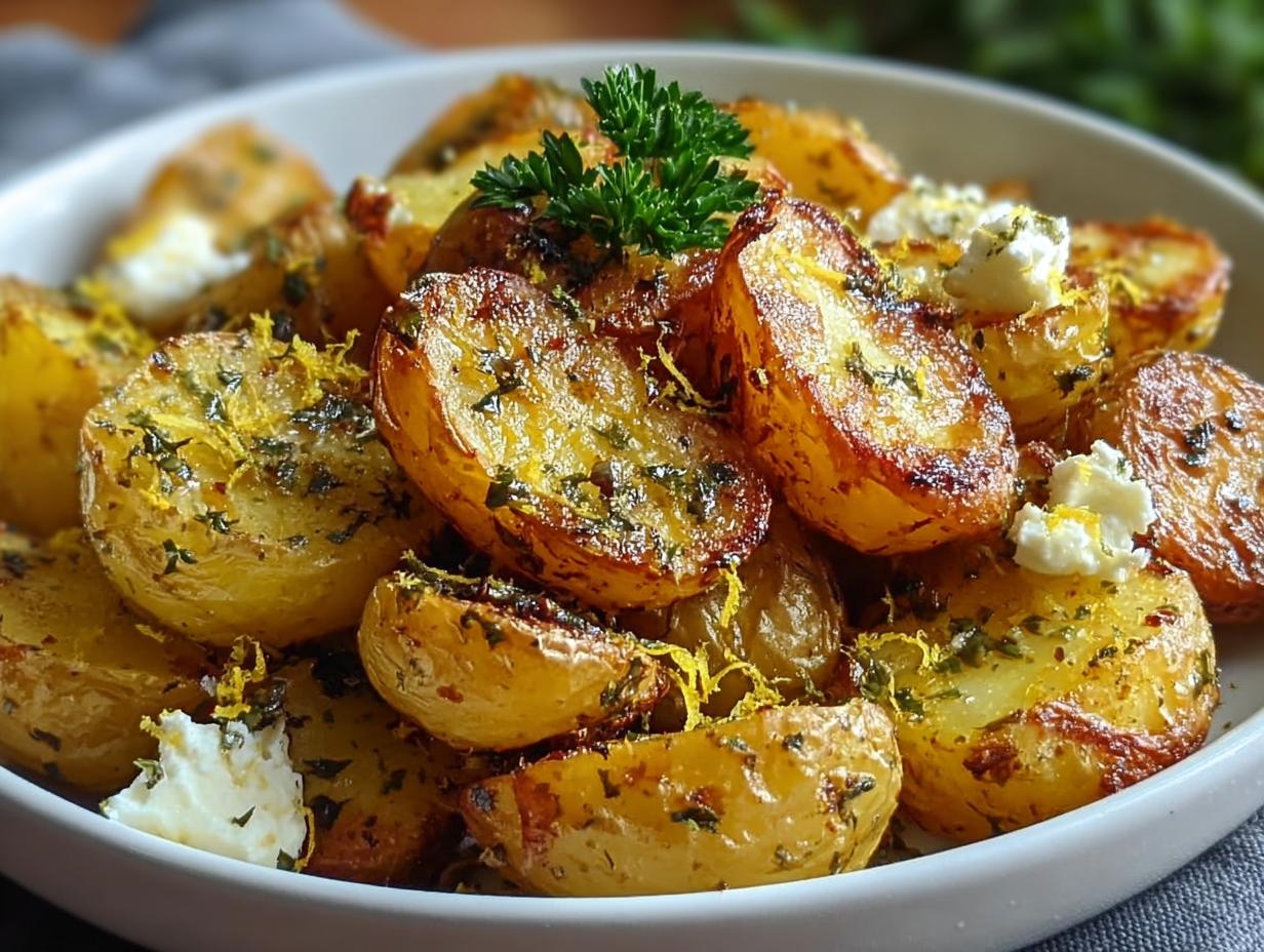 Greek Feta Roast Potatoes: Amazing 10-Minute Prep - Greek Feta Roast Potatoes - additional detail