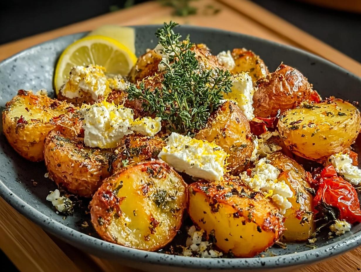 Greek Feta Roast Potatoes