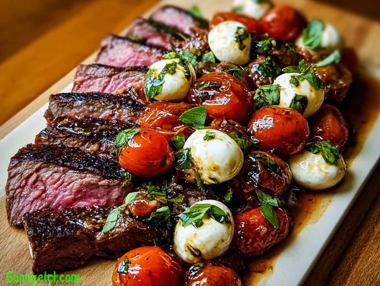 Grilled Flank Steak Caprese