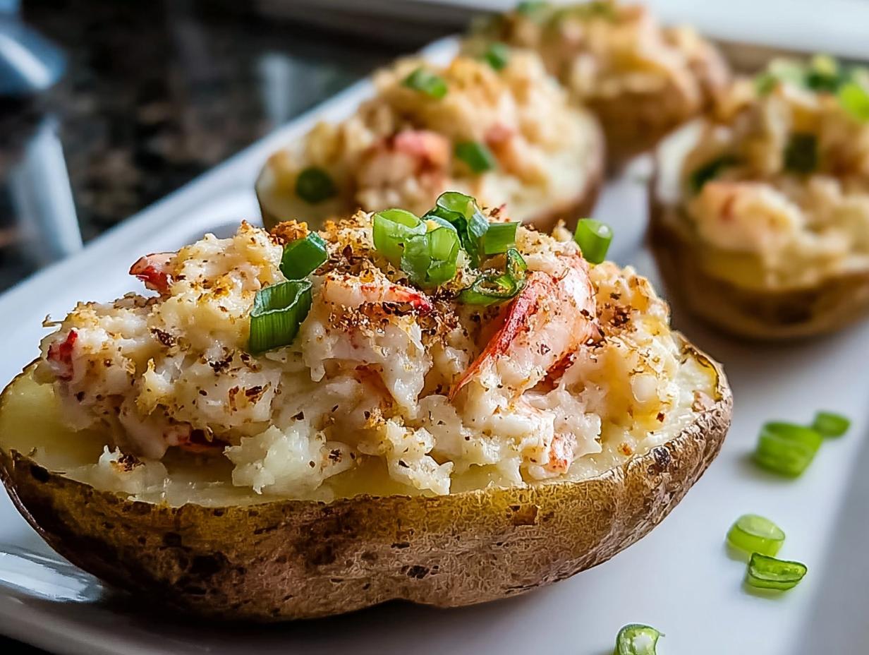 Lobster Stuffed Potatoes: 1 Amazing Decadent Meal - Lobster Stuffed Potatoes - main visual representation