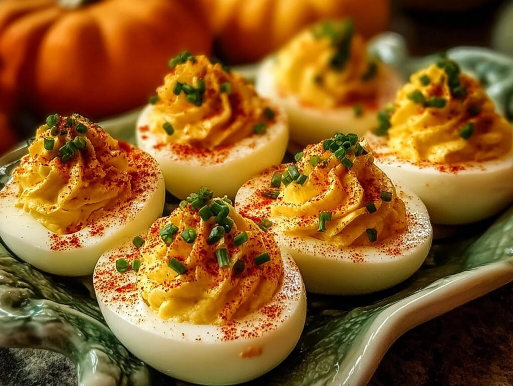 Pumpkin Patch Deviled Eggs
