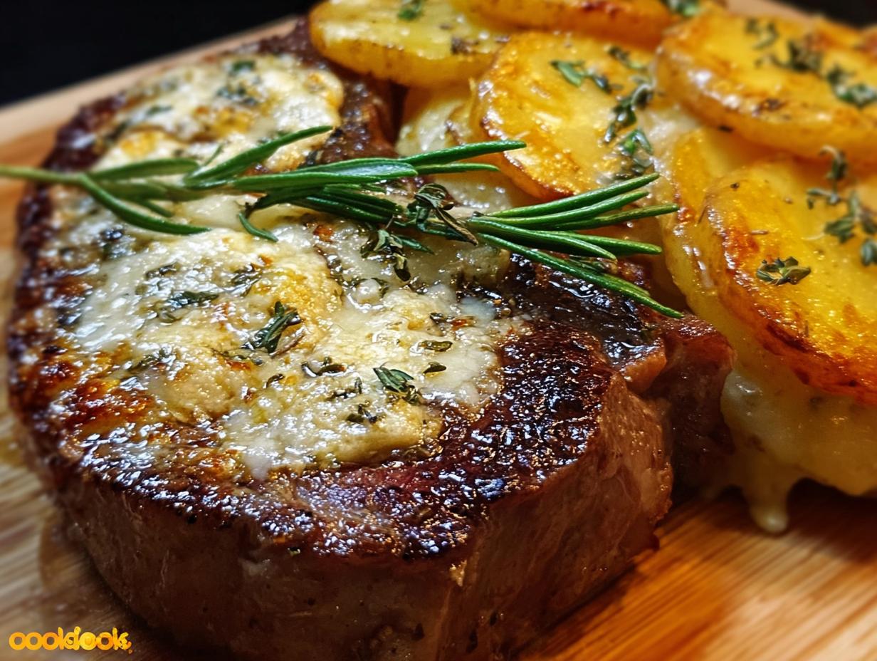 Amazing Cheesy Ribeye Steak: 1 EASY Recipe - Ribeye Steak Served Cheesy - additional detail