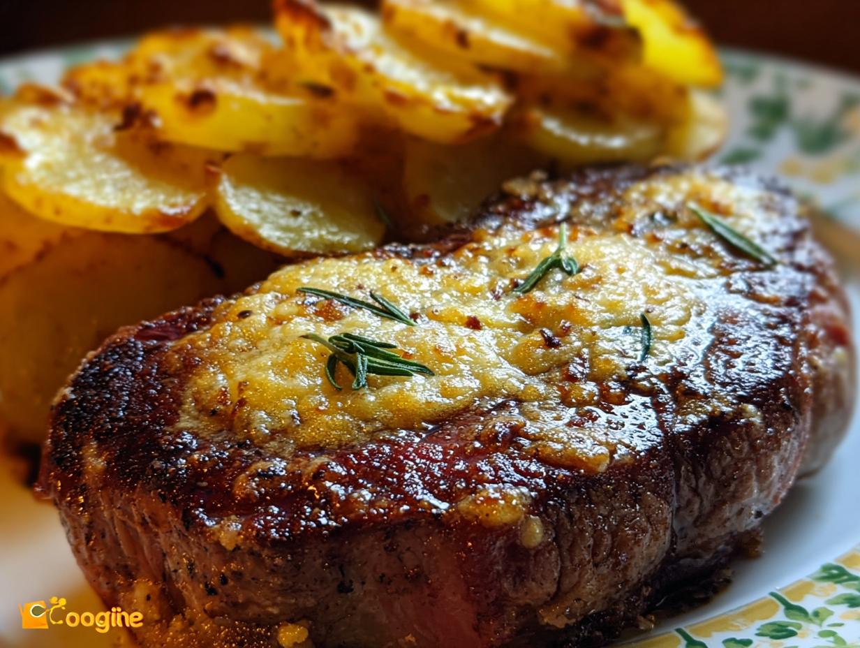 Amazing Cheesy Ribeye Steak: 1 EASY Recipe - Ribeye Steak Served Cheesy - additional detail