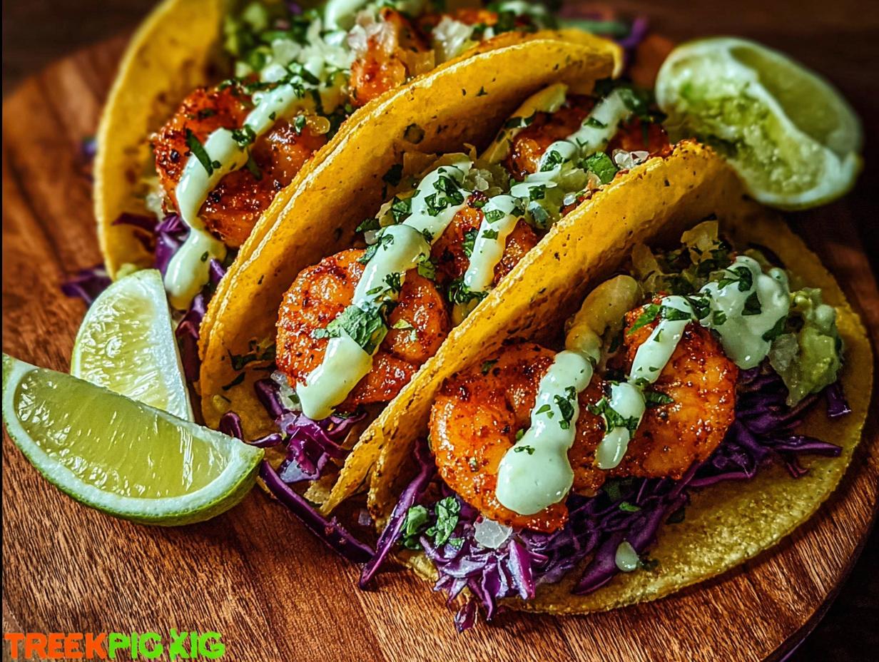 Shrimp Tacos: 1 Amazing Avocado Crema Recipe - Shrimp Tacos Avocado Crema - additional detail