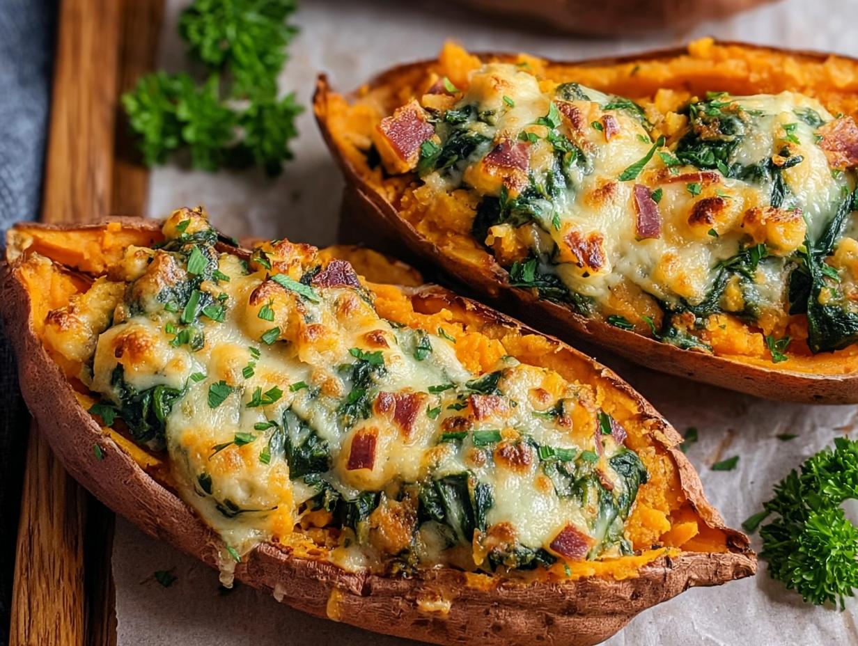 Amazing Spinach Stuffed Sweet Potato in 20 Minutes - Spinach Stuffed Sweet Potato - additional detail