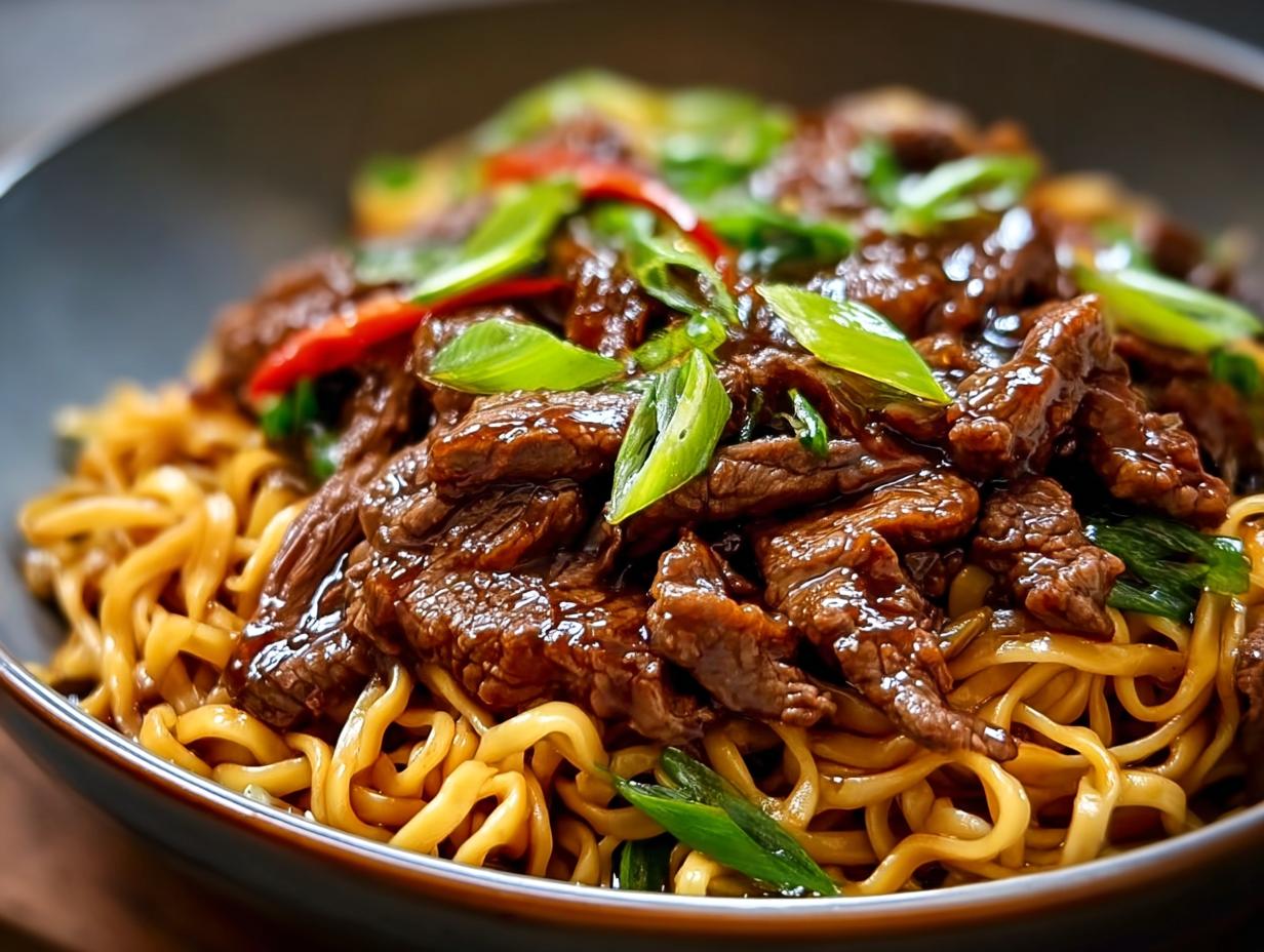 Sticky Beef Noodles: 1 Flavor Explosion - Sticky Beef Noodles Incredible - additional detail