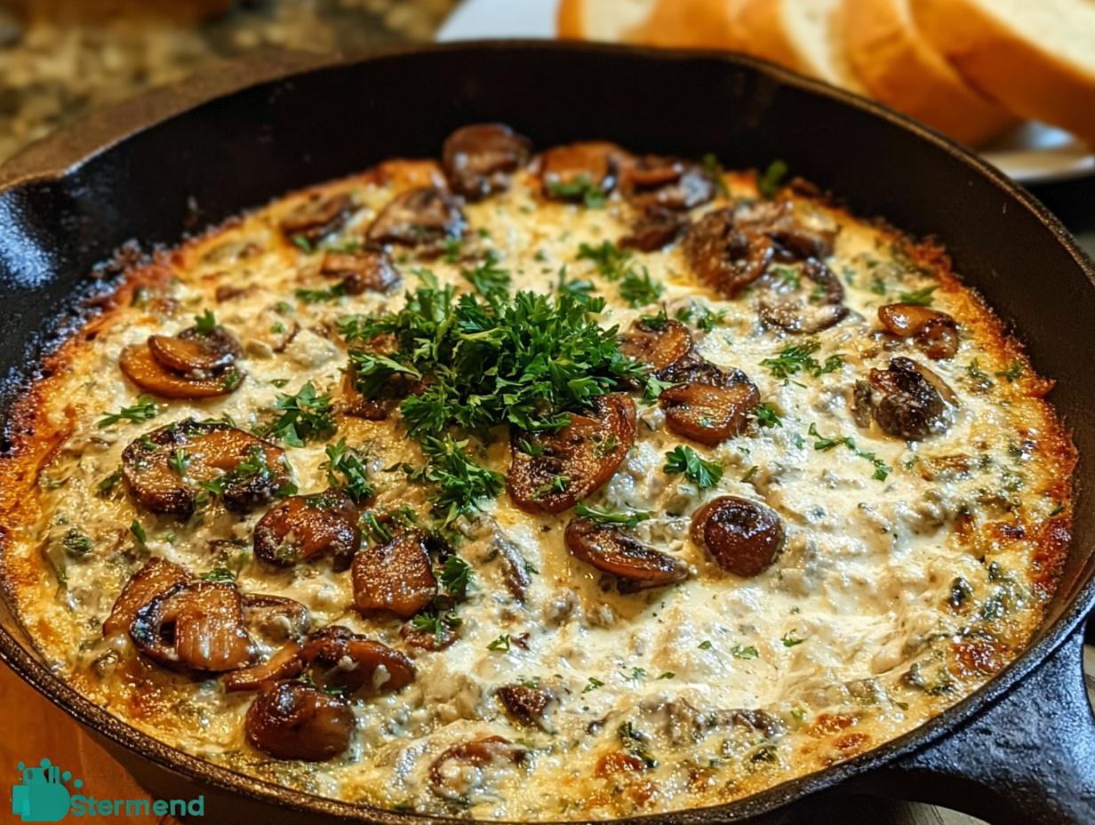 Amazing 1-Pan Stuffed Mushroom Dip - Stuffed Mushroom Dip - main visual representation