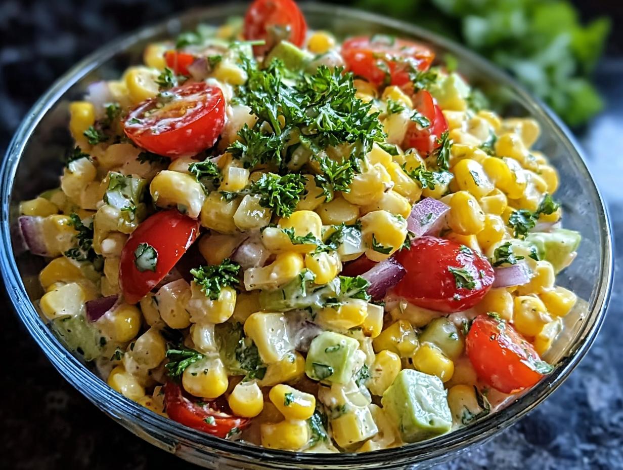 Amazing Vegan Creamy Corn Salad Recipe - Vegan Creamy Corn Salad - additional detail
