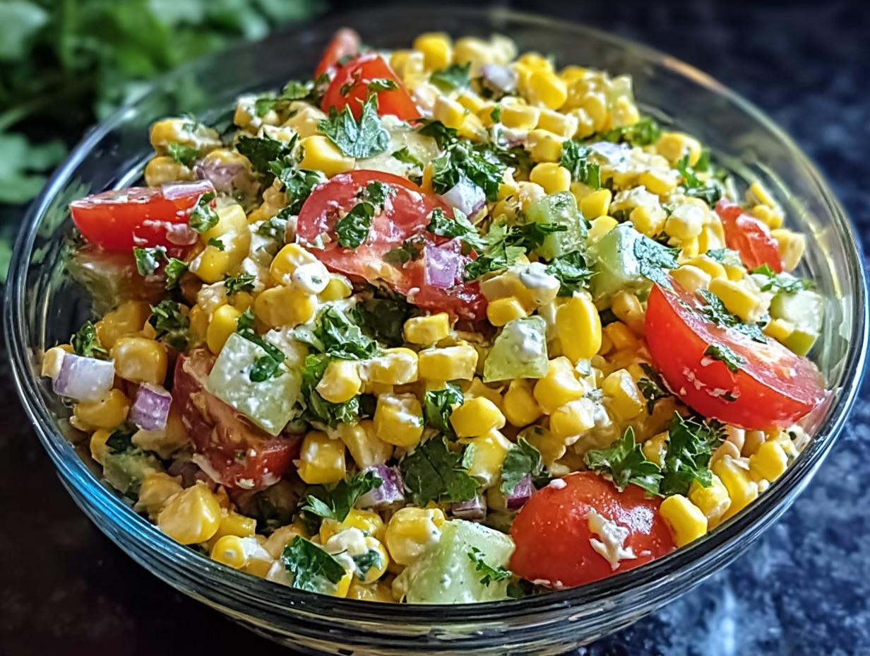 Vegan Creamy Corn Salad