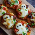 Adorable Mini Ghost Pizzas