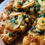 Apple Brie Spinach Flatbread