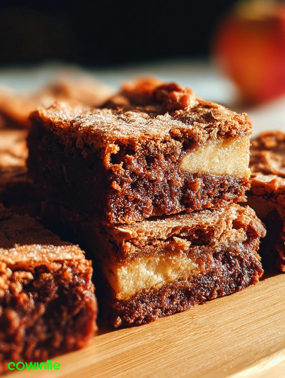 Moist Apple Brownies: 15 Min Prep Heaven - Apple Brownies - additional detail