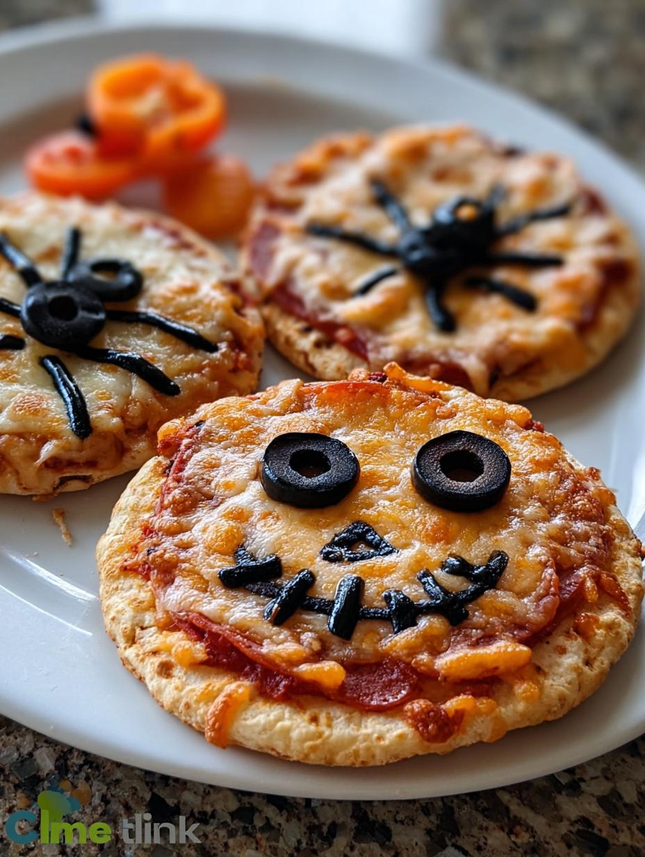 Halloween Mini Pizzas