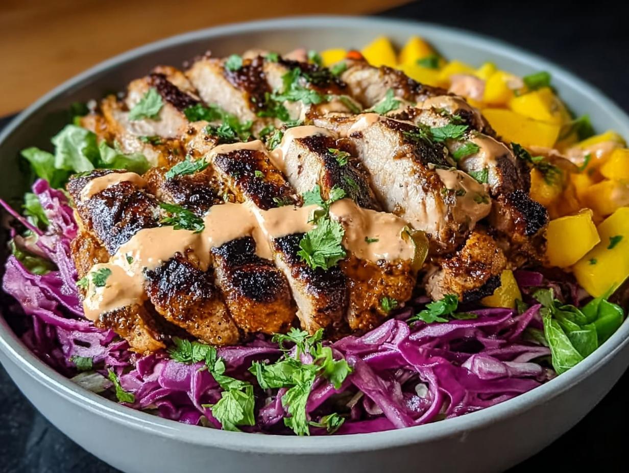 Jerk Chicken Mango Slaw
